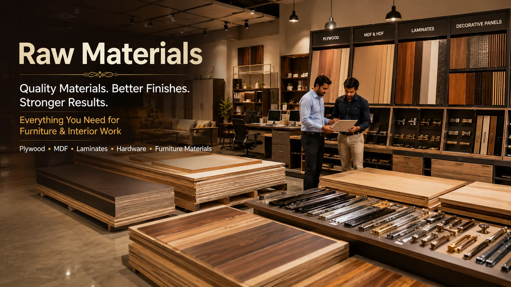 Wood Materials Showroom Display