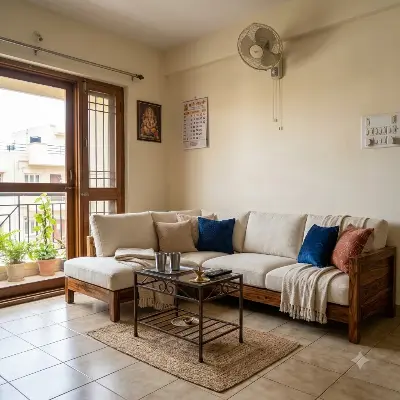 Customer installation for Royal L shape sheesham corner sofa