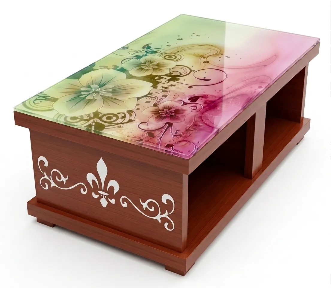 Haryana Traders Engineered Wood Rectangular Coffee Table with 2-Shelf Open Storage