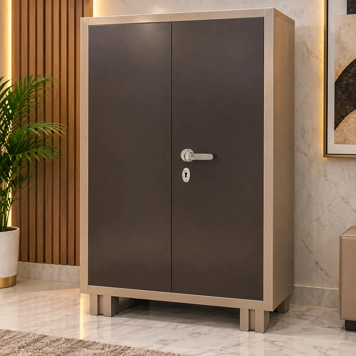 Haryana Traders Heavy Duty Iron Wardrobe (Double Door Almirah) for Home Storage