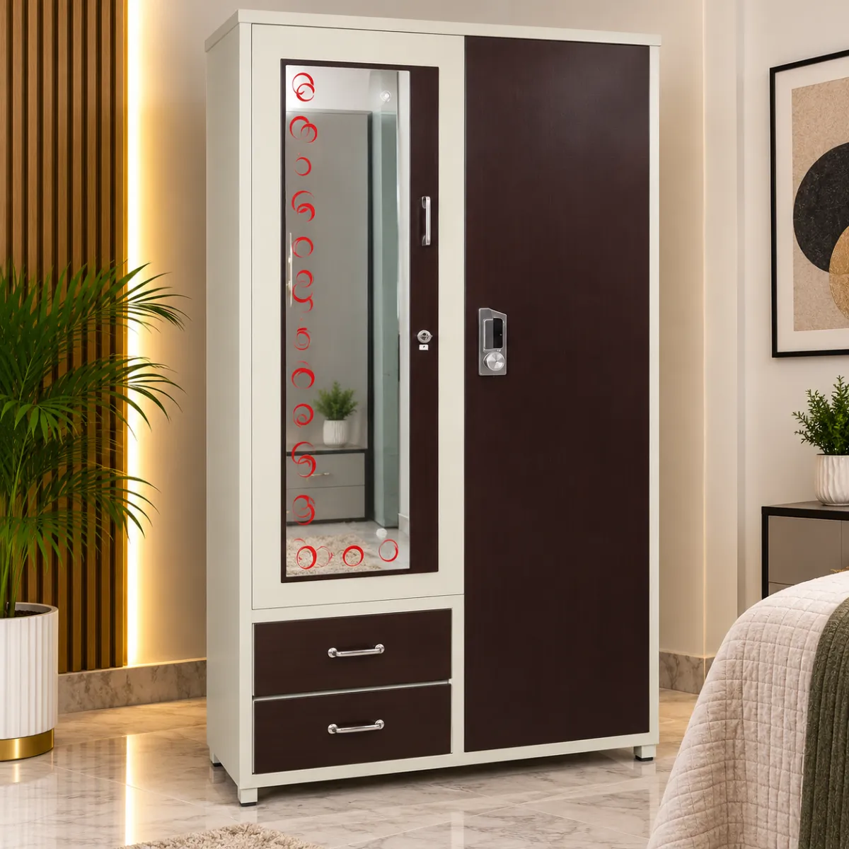 Haryana Traders Heavy Duty Iron Wardrobe (Double Door Almirah) for Bedroom Storage