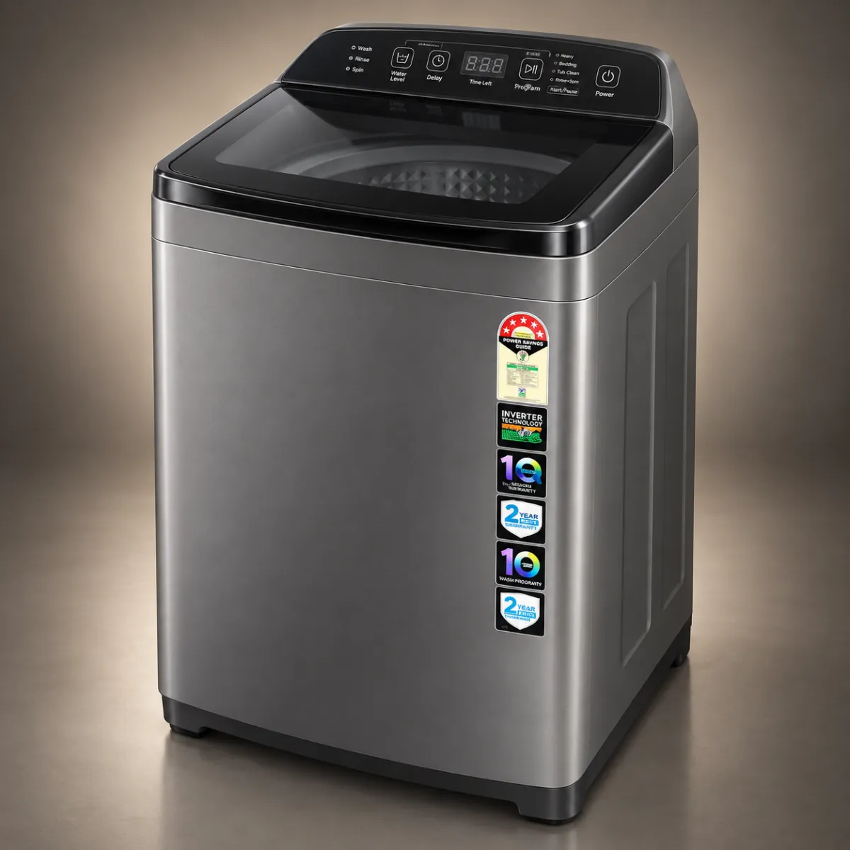 Voltas Beko 11 kg 5 Star Fully Automatic Top Load Washing Machine with In-Built Heater – Dark Grey