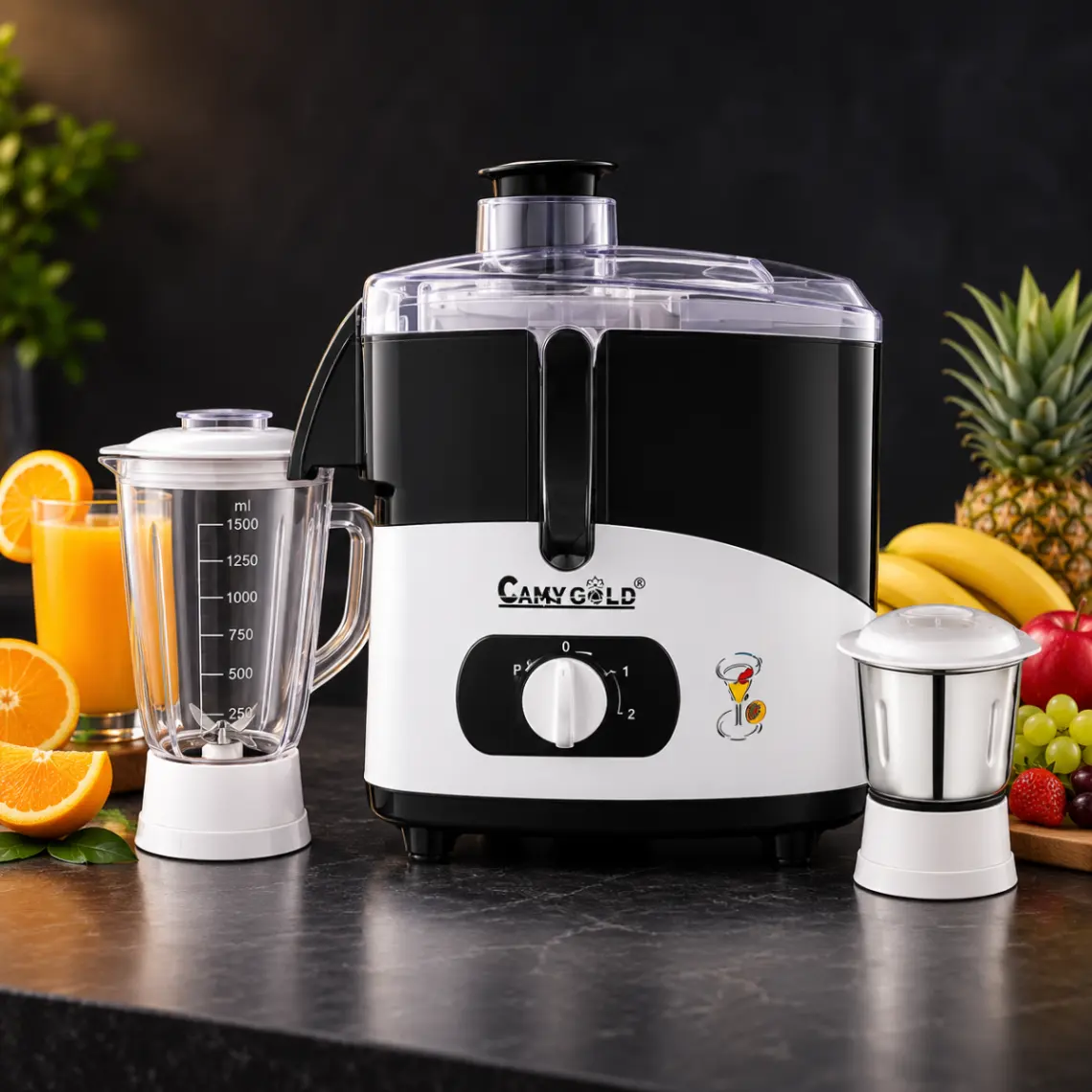 Camy Gold JMG 101 550W 3-in-1 Juicer Mixer Grinder