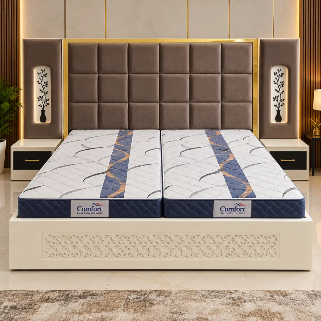 Haryana Traders Premium Panel Bed with Designer Side Panels & CNC Front