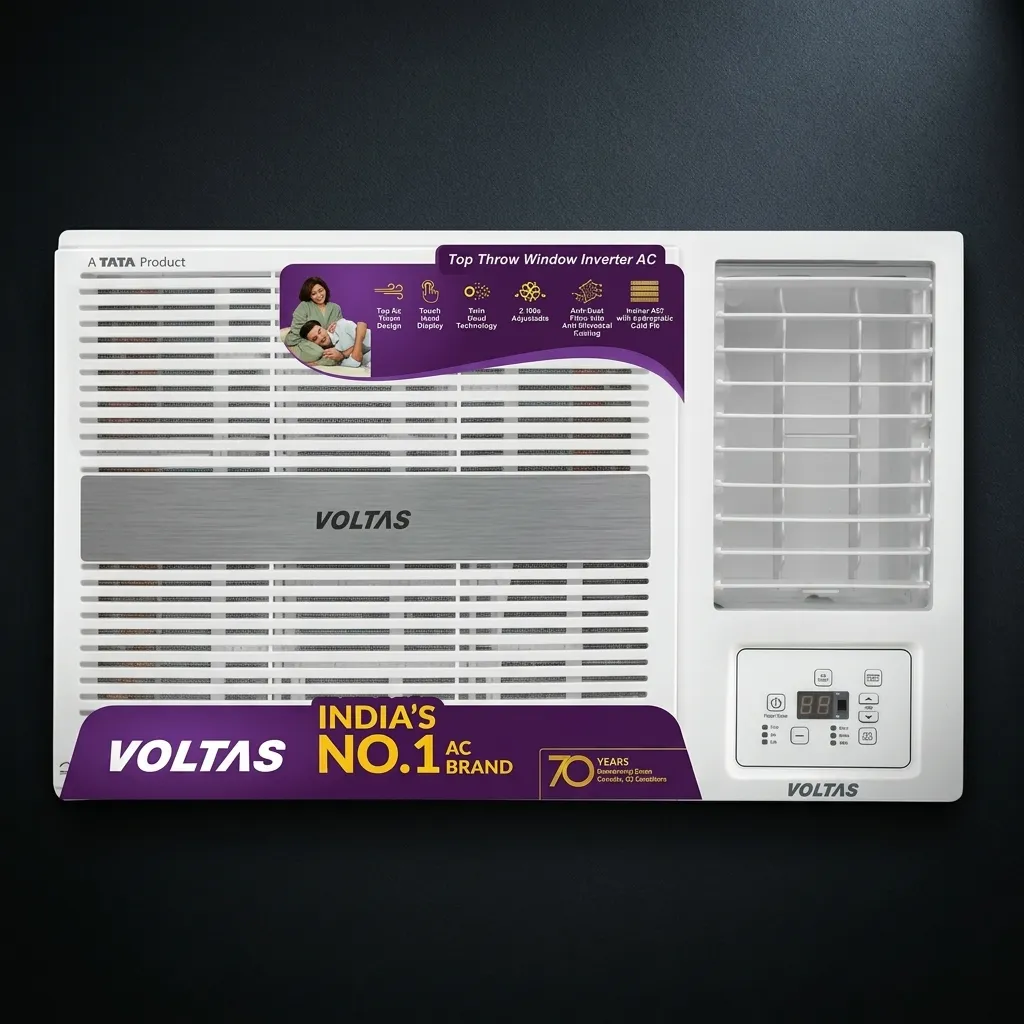 Voltas 1.5 Ton 3 Star Fixed Speed Window AC (183 LZH, 100% Copper, Turbo Cooling)