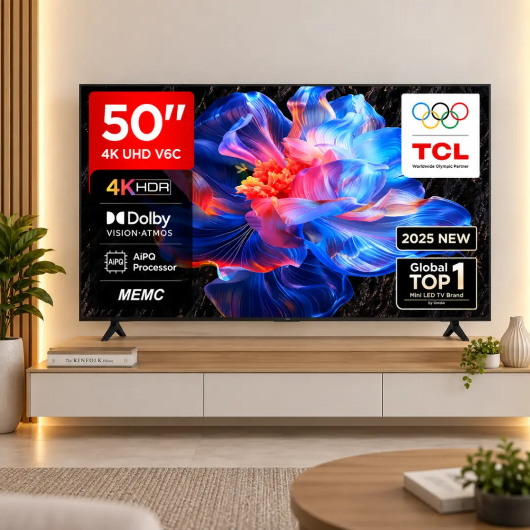 TCL 50 inch 4K Ultra HD Smart Google TV (50V6B)